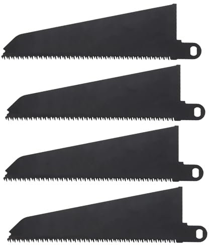 4Pcs Reciprocating Saw Blades, 240mm Carbon Steel Saw Blade, Scorpion Saws Blade for Straight Cutting, Drywall, Heavy Duty Steel Pipe Cutting Compatible with Black & Decker Piranha Scorpion Saws