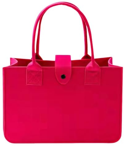 ZLKRHAK Henkeltaschen Tote Bag Filztasche Einkaufskorb Faltbar Tragetasche Groß Filztaschen Shopper Einkaufsbeutel Filztaschen Einkaufskorb Einkaufstasche