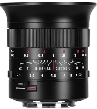 7artisans 14mm F2.8 Vollformat Weitwinkel Objektiv, Manueller Fokus Wide Angle Lens L Mount Kompatibel mit L Mount Kamera
