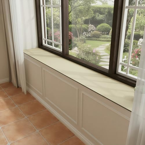 Acidea Coussin de rebord de fenêtre absorbant en terre de diatomée, 20 x 290 cm de long, super absorbant, envers en caoutchouc, antidérapant, séchage rapide, facile à nettoyer, housse de rebord de