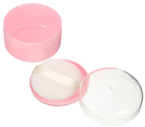 POPETPOP Kompakte Tragbare Puderquastenbox mit Deckel Kleiner Behälter für Babypuder und Körperpuder Schnelltrocknend für Reisen und Alltag Praktisches Aufbewahrungsetui für Losen Puder
