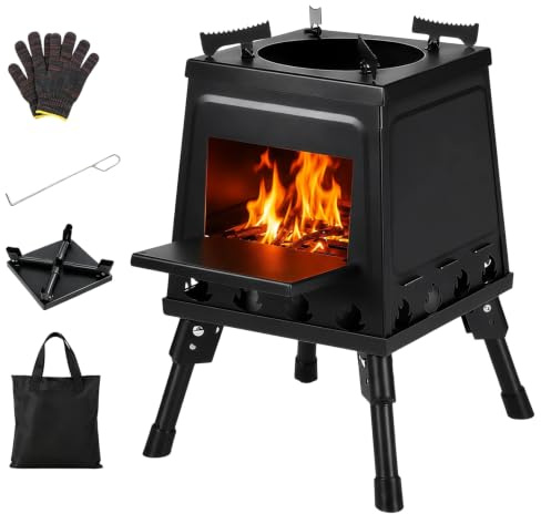 Viridux Wood Burning Stove Camping | Detachable and Lightweight Wood Burning Stove for Outdoor Camping Hiking Picnic
