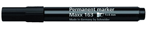 Schneider Schreibgeräte Permanentmarker Maxx 163, nachfüllbar, 1+4 mm, schwarz