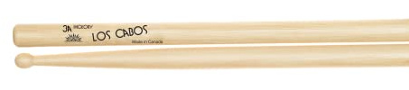 Los Cabos LCD3AH 3A Hickory Drum Sticks - White