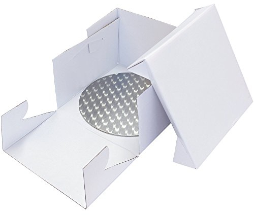 PME BBR880 Round Cake Board & Cake Box 9-Inch / 22 cm, White