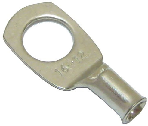 All Trade Direct 10 Copper Tube 16Mm X 12Mm Lug Battery Starter Cable Welding Crimp Terminal Ring