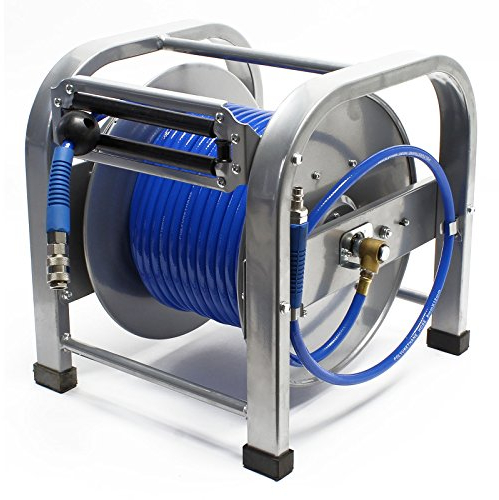 Wiltec Avvolgitubo automatico 30 metri 12 bar 12,91 mm Avvolgitore tubo aria compressa