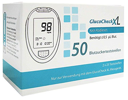 GLUCO CHECK XL Blutzuckerteststreifen 50 St Teststreifen