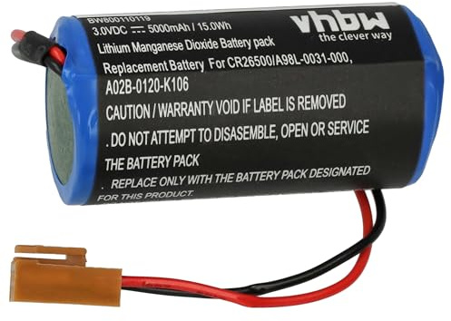 vhbw Akku kompatibel mit GE Fanuc CNC 16i, CNC 18i Steuereinheit (5000 mAh, 3 V, Li-Ion)