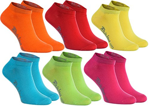 Rainbow Socks - Damen Herren Baumwolle Bunte Sneaker Socken