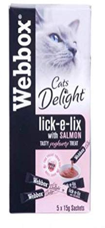 Webbox Lick-e-Lix Salmon Cat Treat, 5 x 15g