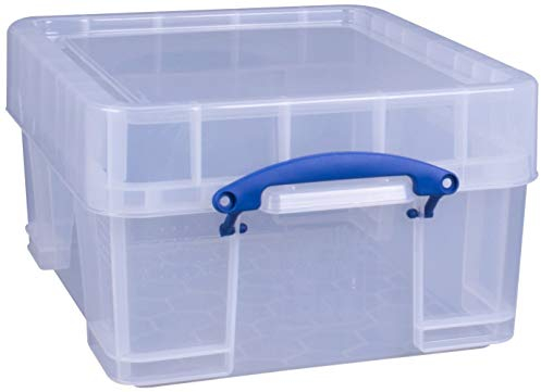 3 x Really Useful Box, 18 litres, XL, 480 mm x 390 mm x 230 mm, transparent