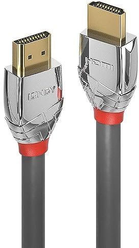 LINDY - Cavo HDMI 2.0 Cromo Line 10 Metri, Cavetto 4k@60Hz 10.2G 3D 1080p HDCP 1.4 2.2 Certificato HDR, ARC, CEC, ATC | Compatibile con TV, Monitor, Xbox One, PS4 PS5, Blu-ray, Ethernet