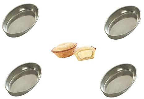 PARTY STORE WEB CASA DOLCE CASA Stampo PASTICCIOTTO Ovale MONOPORZIONE Forma Stampo in Alluminio per Dolci,Dimensione 10X6,5X2CM Kit 1° CDC (6 Forme PASTICCIOTTO Ovale)