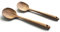 FAAY 2 Teak Serving Spoons, 9.5 Inches Wooden Spoon, Small Cooking Spoon, Salad Servers, Handcrafted from High Moist Resistance Teak, 100% Healthy Utensils