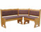 k koma Polster Eckbank Kiefer Holz, Alder Farbe mit Polsterung MASSIVHOLZ - NEU ÖKOLEDER BRAUN (120 x 160)