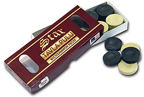 Staroyun 1021453-Backgammon Spielsteine aus Holz 36mm x 8 mm