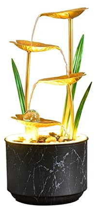 Oggetti decorativi per la casa Fontana da tavolo - Semplici ornamenti d'acqua circolanti da tavolo Fontana per interni in ferro battuto - Decorazione per la casa del soggiorno Fontana a cascata