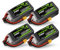 OVONIC 4S Lipo RC Akku 80C 850mAh mit XT30 für RC Flugzeug Quadcopter Hubschrauber FPV Racing Drone（4pcs ）
