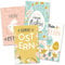 itenga 24 x Geschenkekärtchen Frohe Ostern im Visitenkartenformat Mini Osterkarte pastell 4 Motive Geschenkanhänger für kurze Texte Namensschild