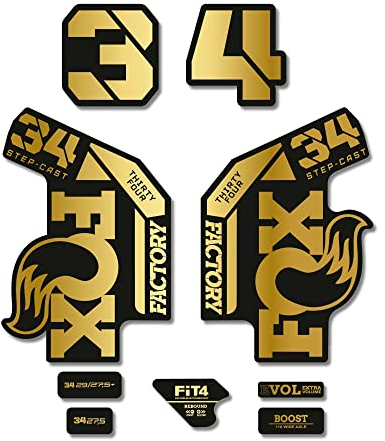 Adesivi compatibili con forcella bici Fox 34 Factory Step Cast 2022
