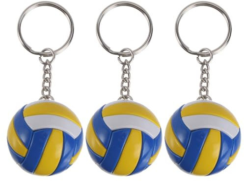 TOYANDONA 3 Stück Volleyball Schlüsselanhänger 3D Volley Schlüsselanhänger Fashion Wettbewerb Tasche Schlüsselanhänger Anhänger Beutel Volleyball Schmuck Geschenk Spieler