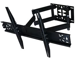 Vontech TV Wandhalterung, Schwenkbare Halterung Neigbar für 39-65 Zoll Flach & Curved Fernseher, Gaming Monitore Halterung bis zu 40KG max VES 400x400mm Schwarz Grau oder Weiss (schwarz)