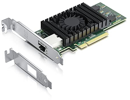 10G Scheda di rete Ethernet,RJ45 NIC,10GbE CNA,funzione compatibile con X540-T1,con Intel X540-BT1 controllore,supporto Windows Server/Linux/VMware (non supporto MAC)