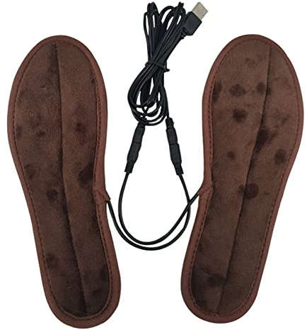 Elektrisch Beheizte Einlegesohlen,USB Sohlenwärmer Fußwärmer Wärmesohle Heizung Schuhe Pads Winter Warme Fußheizung Schuhheizung Thermosohlen für Männer Frauen für Wandern,Klettern,Camping 43-44