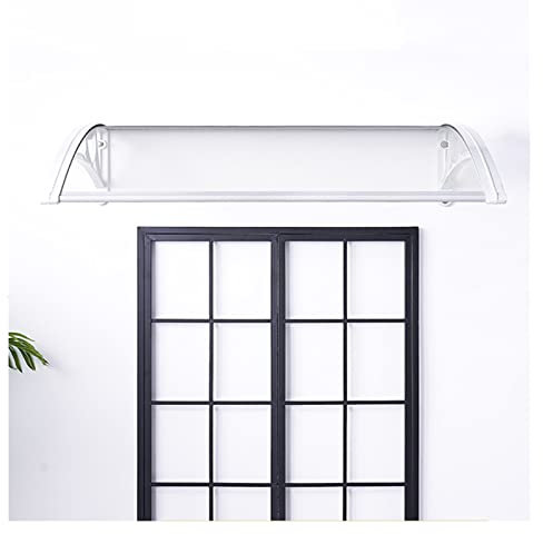 AHRITA Toldos Toldo Blanco para Ventana Y Puerta, Protector De Lluvia Exterior, Placa De Policarbonato Y Marco De Aluminio, Fácil De Instalar (Size : 80x100cm)