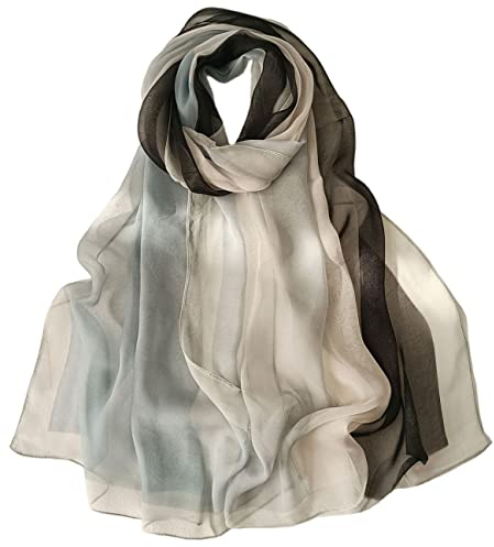 FAIRYGATE Musselin Tuch Damen Seidentuch Damen Chiffon Halstuch Sommertuch Chiffon Schal Tuch für Frühling und Sommer A5219