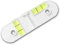 world-trading-net - Bohrschablone mit Wasserwaagen für Hohlwanddosen, 115x32x12mm, Horizontal- und Vertikallibelle, Lochabstand der Bohrlöcher 71mm