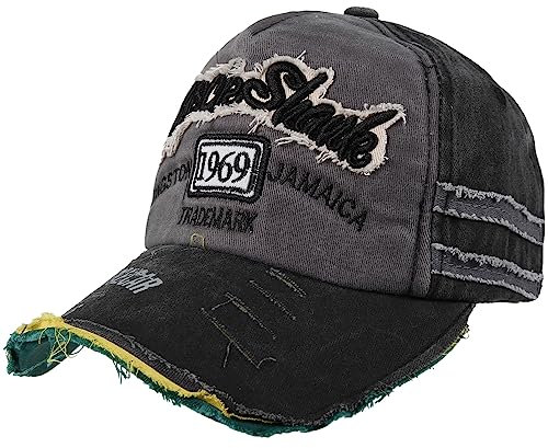 Alsino Unisex Baseball Cap BlackRebel im Retro Vintage Used-Look Größenverstellbar aus 100% Baumwolle, Motiv wählen:Cap-274 braun grau