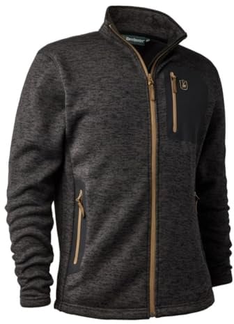Deerhunter Sarek Knitted Jacket - Dark Grey melange
