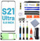 Tpyag Écran avant pour Samsung Galaxy S21 Ultra 6,8, kit de réparation avec colle imperméable (pas LCD ni numériseur tactile)