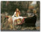 OKRA John William Waterhouse Poster – The Lady of Shalott Prints – berühmte Gemälde-Reproduktionen – minimalistische, ästhetische Leinwand-Wanddekoration, coole Heimdekoration für Schlafzimmer, Flur