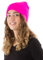Coline - Bonnet Mixte Couleur Unie - Couleur : Fushia - Taille Unique