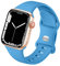 HdanMole Cinturino Sportivo Compatibile con Apple Watch 38mm 46mm 40mm 41mm 42mm 44mm 45mm, Cinturino in Silicone Morbido per iWatch Series 10 9 8 7 6 5 4 3 2 1 SE Uomo Donna, Blu