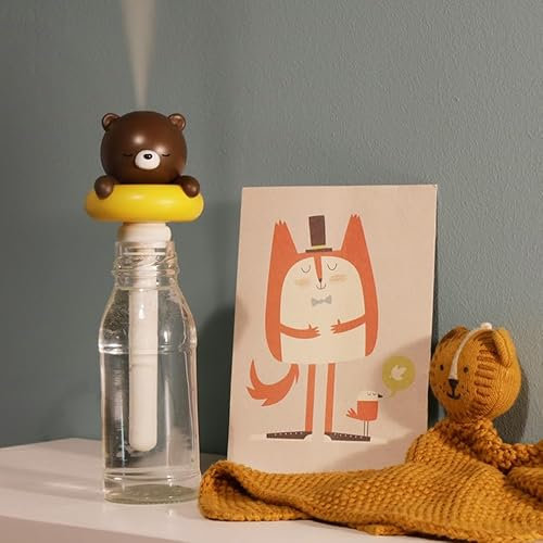 Hellum Luftbefeuchter dekorativ, tragbar, Diffuser mit Motiv Bär 6,4x16,5cm groß, süßer Luftbefeuchter Kinderzimmer 524925