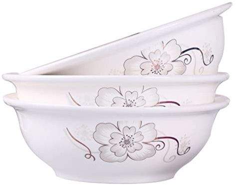 CHICKEN Salad Bowl Household Large Soup Bowl Ceramic Salad Bowl Set Creative Instant Noodle Bowl Three-Piece Set Salad Mixing Bowl