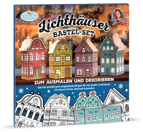Bine Brändle - Lichthäuser Bastel-Set - zum Ausmalen und Dekorieren