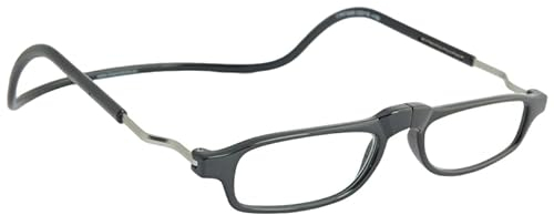 CliC Eyewear - Clic Base - Farbe: Schwarz - Stärke: +2.5 - Klassische Lesebrille - Rechteckige Form - Lesebrille für Herren/Damen - Made in Italy
