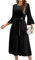 HomRain Women Black Dress Elegant Formal Dress for Cocktail Funeral Teen Prom Party Christmas Vintage Dress,Black XL