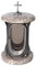 Stilvolle Grablaterne Granit königliche Bronze Höhe 23 cm/Ø 15 cm Stilvolle Granitlaterne Elegant Grablampe Grablicht Grableuchte Bronze mit sockel