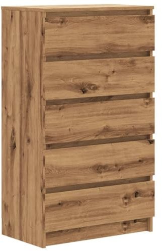 vidaXL Schubladenschrank Artisan-Eiche 60x36x103 cm Holzwerkstoff, Schubladenkommode, Lagerschrank, Aktenschrank, Sideboard mit Schubladen, Schrank