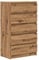 vidaXL Schubladenschrank Artisan-Eiche 60x36x103 cm Holzwerkstoff, Schubladenkommode, Lagerschrank, Aktenschrank, Sideboard mit Schubladen, Schrank