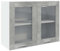 vidaXL Hängeglasschrank Lyon Betongrau 80x31x60 cm