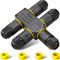 PEBA Kabelverbinder Wasserdicht 3 polig, 5-Wege IP68 Wasserdichte Kabelverbinder 4-12 mm Kabeldurchmesser, Verteilerdose außen, Verbindungsklemme mit Hebel für Outdoor, Abzweigdose Schwarz