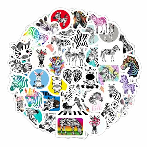 Zebra-Aufkleber für Trinkflaschen und Laptops - Safari-Party-Geschenke und Dekorationen, wasserdichte Vinyl-Aufkleber - Zebra Stickers