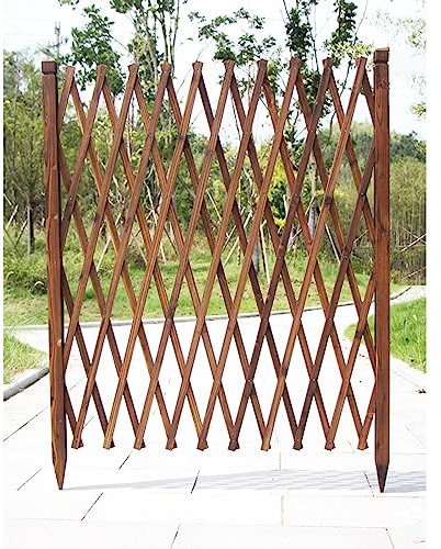 Holz Lattenrost Garteneinfassung Umrandung Zaun für Blumenbeete Einziehbares Klettergerüst für Pflanzen Outdoor Sichtschutz